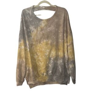 Fantastic Fawn Tie Dye Playful Sweatshirt with a Coquette Back
